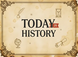 Elegant Today in History Vintage Parchment Layout
