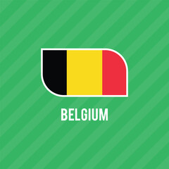 National Belgium flag. Vector illustration. 