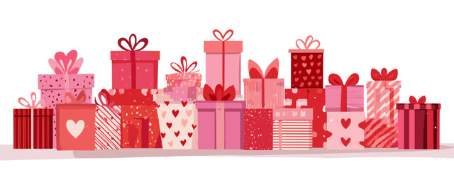 gift box with red ribbon and bow vector illustration isolated on white background 