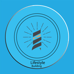 Minimalist Skyscraper Vector Illustration with Sunburst Effectbuilding, lifestyle, logo, architecture, real estate, icon, skyscraper, business, corporate, modern, abstract, vector, illustration, emble