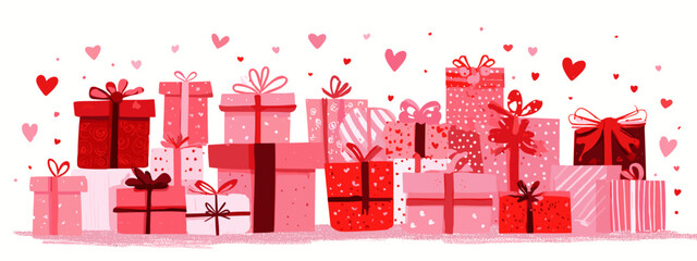 gift box with red ribbon and bow vector illustration isolated on white background 