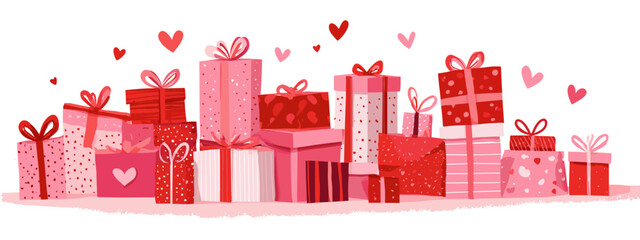 gift box with red ribbon and bow vector illustration isolated on white background 