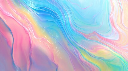 Pastel fluid marble background with iridescent swirls and soft gradient motion