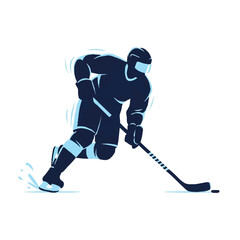 Obraz premium Hockey Player in Action with Stick 1.