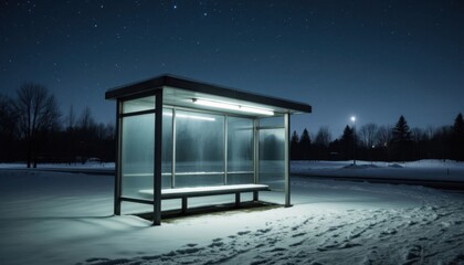 Bus Stop Bench Blue Green