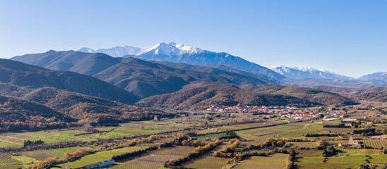 Panorama du Canigou depuis le Riberal  (Pyr&eacute;n&eacute;es Orientales)