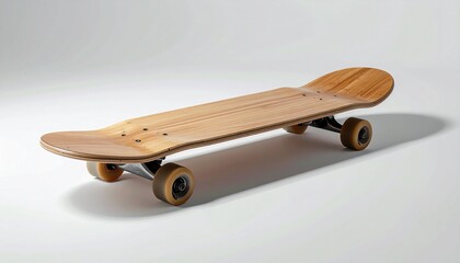 a clean skateboard deck without any brand