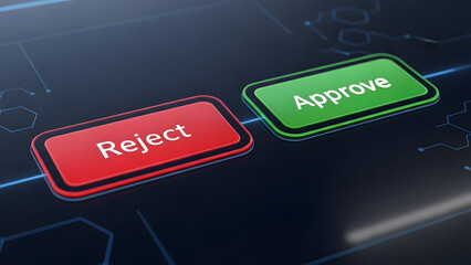 Reject vs approve decision buttons