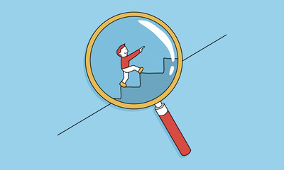 成長実感について確認しているイラスト