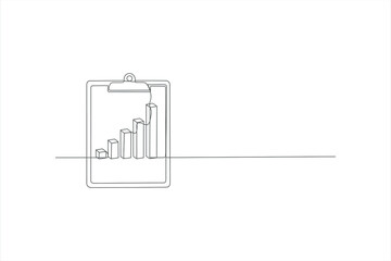 Business Progress Report Line Art