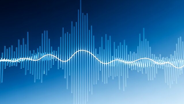 A visual representation of sound waves in a digital environment viewed from a horizontal perspective showcasing technology advancements in audio processing and sound analysis techniques effectively. - Powered by Adobe