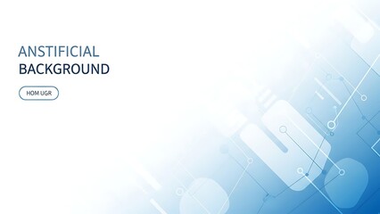 Abstract blue background with digital lines and light vector shapes creating a modern technology pattern for business web design wallpaper and decorative card templates