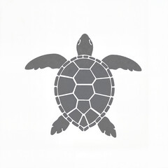 Galapagos turtle silhouette showcasing shell contours, artistic simplicity