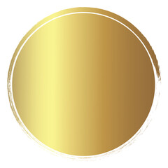 Elegant Gold Circle Frame. Golden quote circle vector.