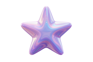 Colorful gradient star shape with flowing textures