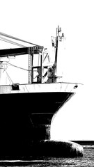 MARITIME TRANSPORT - The general cargo ship is heading to port
