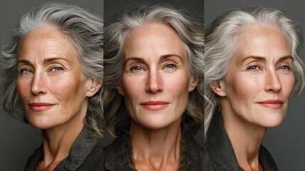 Two women with different ages are standing close together, showing their distinct features and expressions while looking slightly away from the camera in bright light