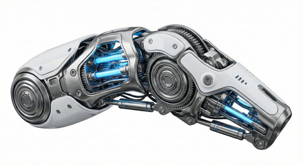 Technological Marvel: A futuristic prosthetic arm, showcasing a seamless fusion of advanced technology and sleek design, embodying the spirit of innovation.