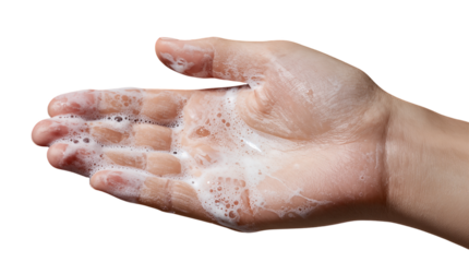 Hand Washing With Soapy Lather