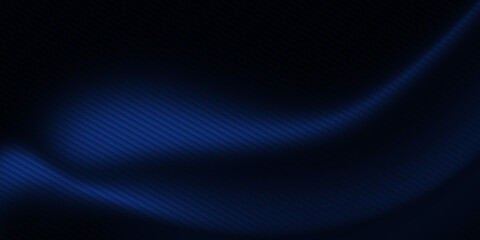 Abstract ribbed glass background in blue gradient tones with vertical wave texture and glossy light reflection, perfect for modern tech design, minimal visuals or digital surface presentations