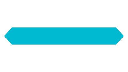 blue banner with pointed ends for text and headings flat vector illustration isolated on white