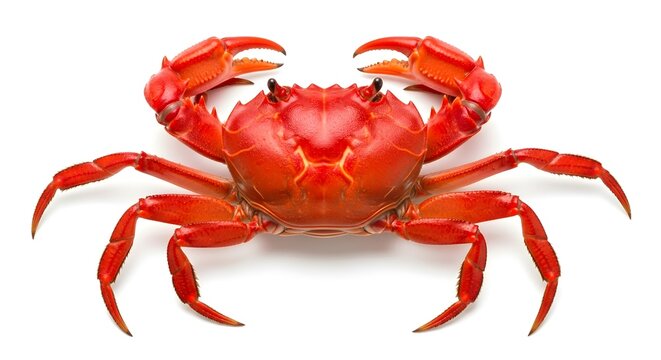 Red Crab Isolated on White Background