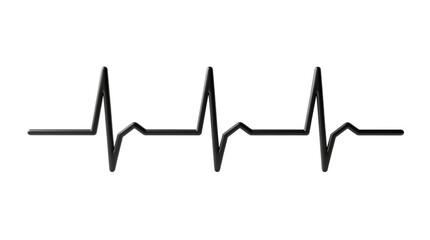 Normal heartbeat waveform isolated