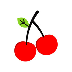 Red Cherry Vector Icon
