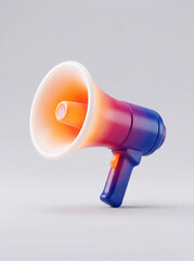 3D megaphone announcement icon