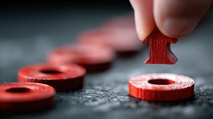 Growth trend representation in numbers with a hand touching the top figure in a dark setting illustrating progress