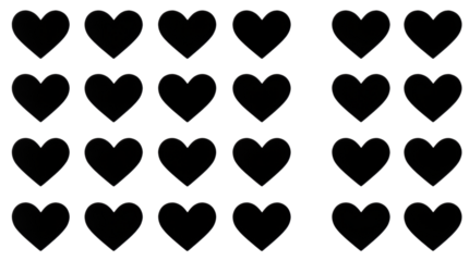 Repeating pattern of stitched heart shapes