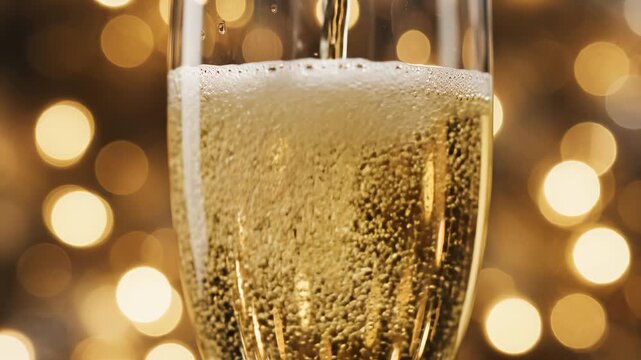 Champagne being poured into glass