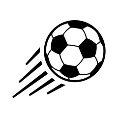 Soccer ball in motion graphic