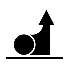 Increasing trend graph icon