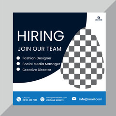 Hiring design template Recruitment Poster Template