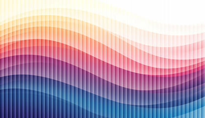 Colorful Abstract Waves with Dynamic Striped Pattern and Vibrant Gradient Background for UI, Digital Art and Creative Branding