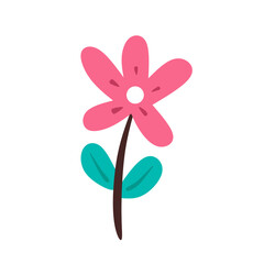 Fototapeta premium pink flower isolated on white