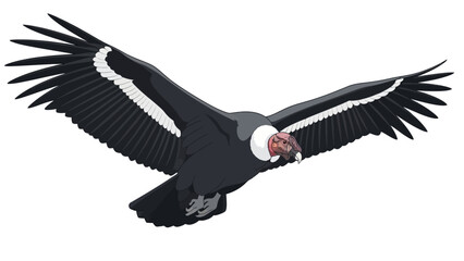condor isolated in white bakground vector