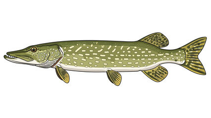 fish isolated in white background vector