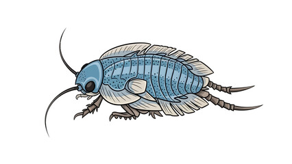 vector illustration of a blue bug