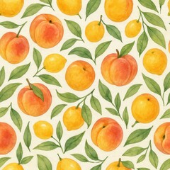Obraz premium Citrus Peach Pattern