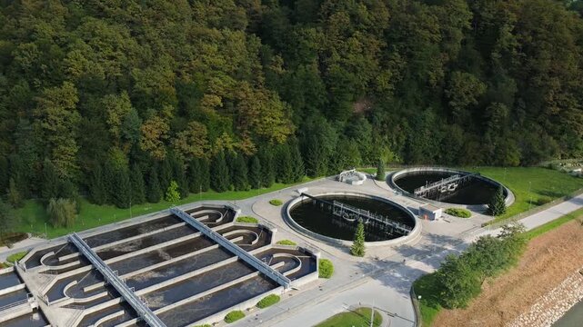 A suburban wastewater treatment facility supports community services and promotes sustainable resource management.
