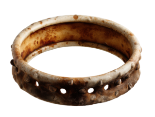 Rustic spiked bangle with hollow details