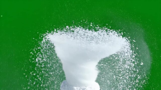 water tornado swirl on green screen