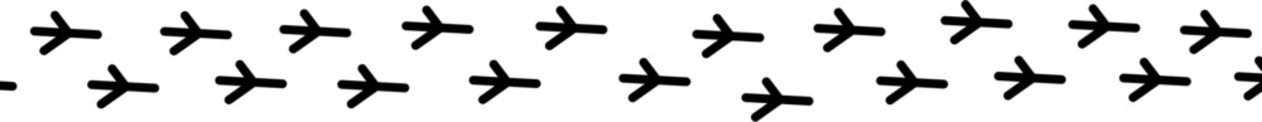 Single line of bird tracks leading away for minimal nature concepts