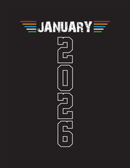 January T shirt Design 2026 