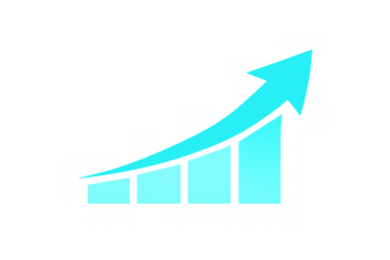 Growing business bar chart displaying increasing revenue and finance statistics, showing profit and market progress concept