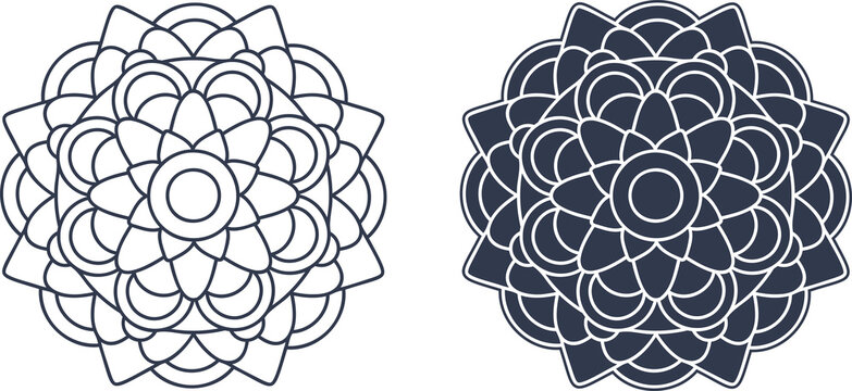 Mandala Pattern Illustration on a White Background