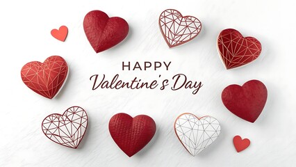 Happy Valentines Day Heart Greeting Card