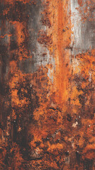 Grunge rusty orange-brown industrial metal background, textured corten steel surface, evoking rugged industry, urban decay, and raw architectural aesthetics